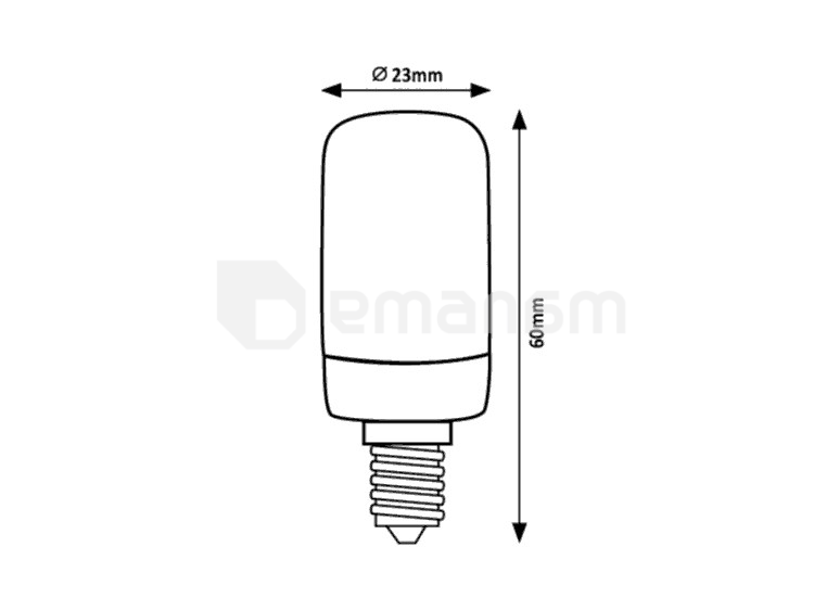 ნათურა Rabalux LED Е14 2W 2700K T20 h60 Filament 79029
