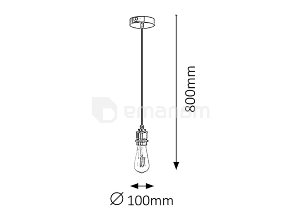 საკიდი Rabalux Fixy 1 Е27 h800 1417 ბრინჯაოსფერი