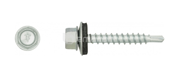 სჭვალი ფერმის საყელურით Koelner EPDM 20 ც 4,8x35 B-OD-48035T  ბლისტი