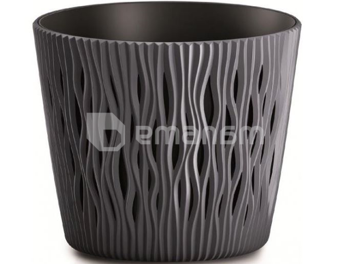 პლასტმასის ქოთანი DSR190 S433 შავი