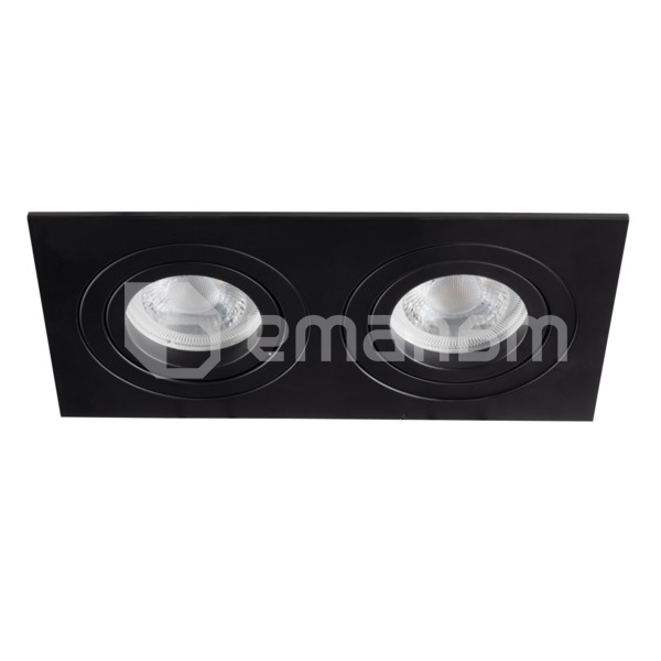 წერტილოვანი სანათი Kanlux შავი მქრქალი SEIDY CT-DTL250-B/M GX5.3 2x MAX 10W