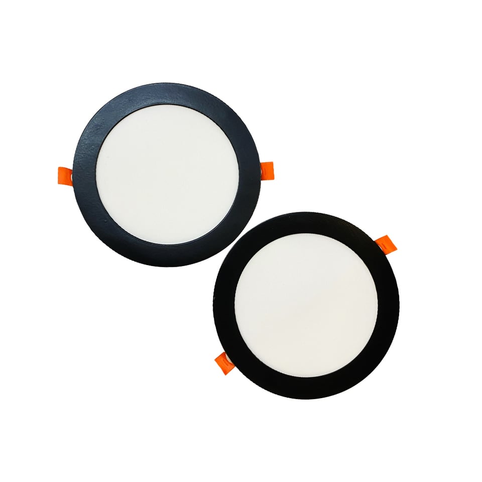 LED პანელი IP40 12W 3000K Pelsan TIO მრგვალი Black - 114941