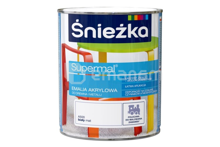ემალი აკრილის Sniezka Supermal A500 თეთრი მქრქალი 0.4 ლ