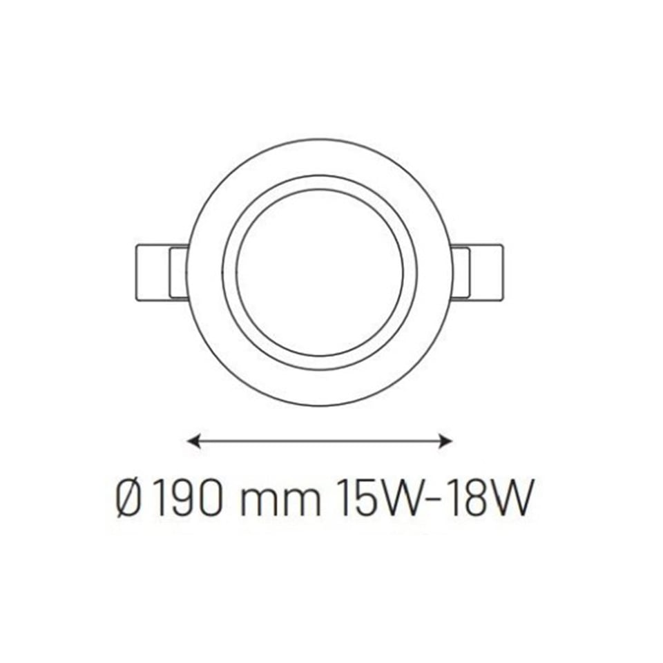 ლედ პანელი 18W 6500K - MONO