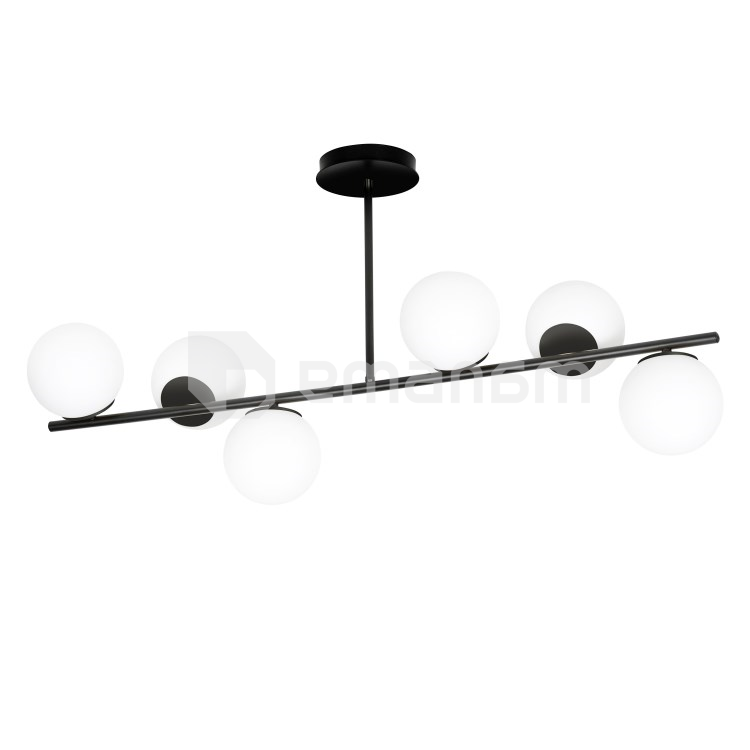 ჭაღი EMIBIG BIOR 6 E14 6x MAX 40W შავი