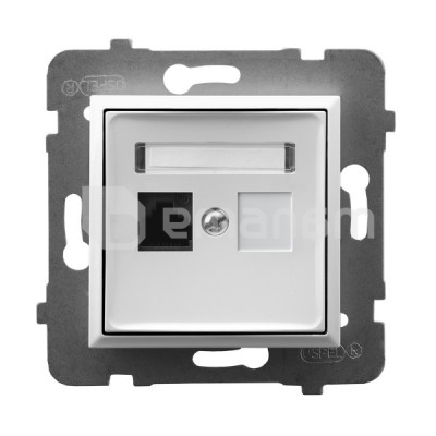 როზეტი კომპიუტერის Ospel Aria GPK-1U/K/m/00 RJ45 Cat 5e 1 განყოფილებიანი თეთრი