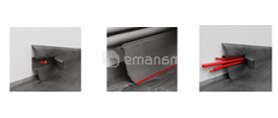 პლინტუსი VOX Profile PVC Flex მუხა კორდობა BF-529 2,5m