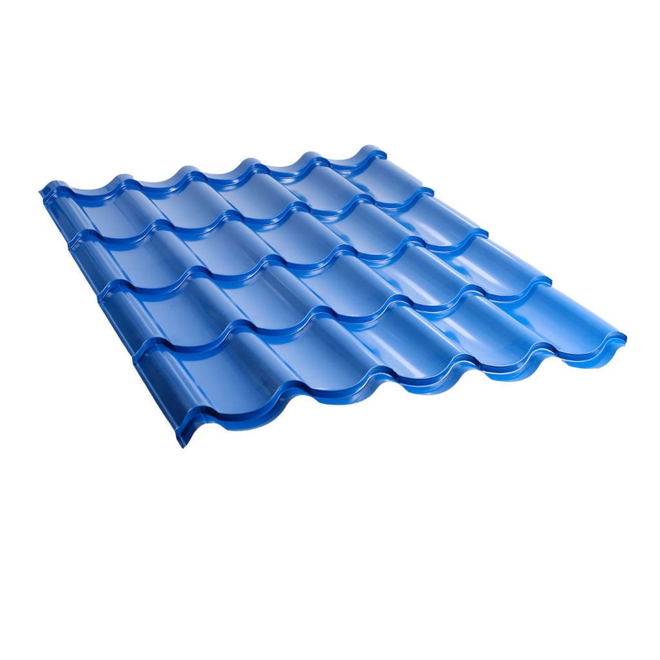 მეტალოკრამიტი ფერადი თუნუქის სახურავი 0.5X1180 პრიალა RAL5005 NOVA
