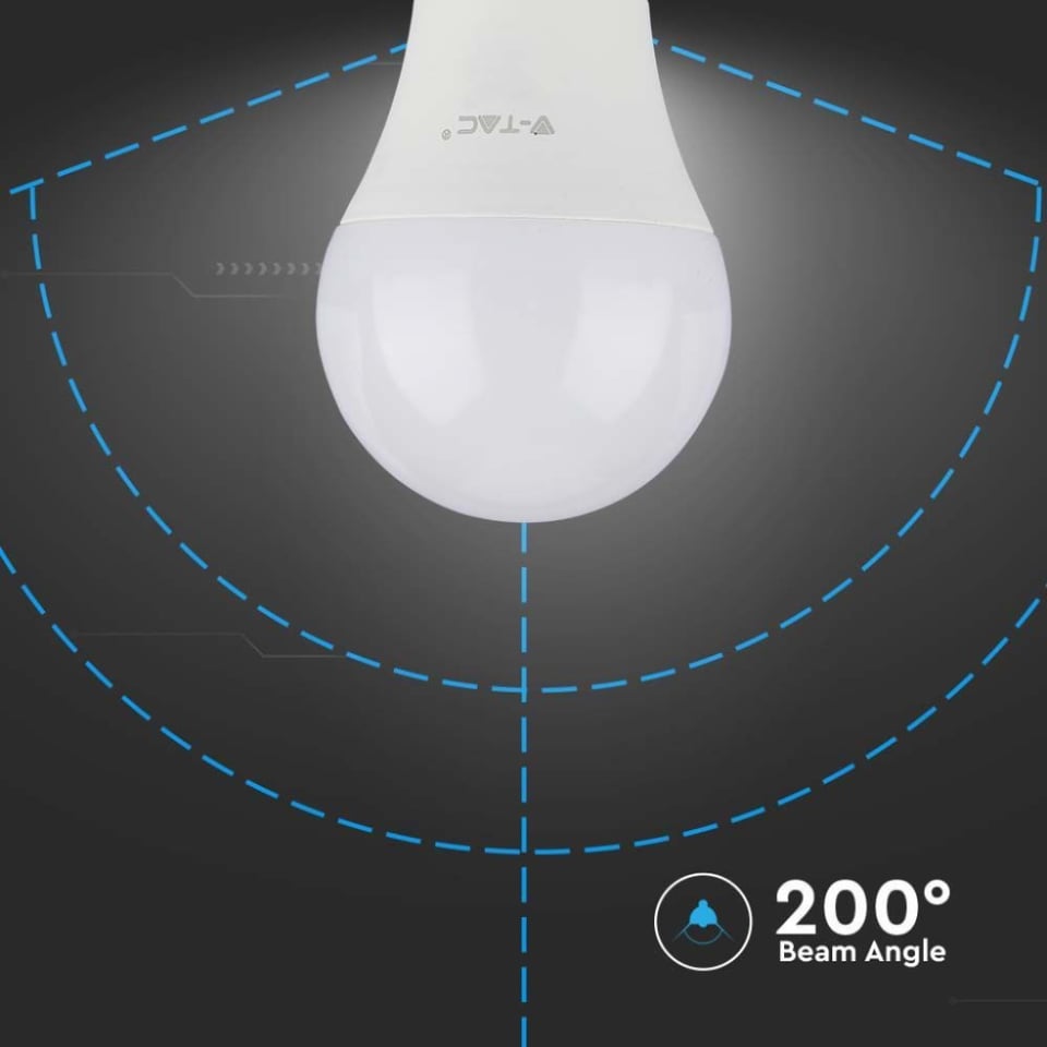 ნათურა LED V-TAC E27 10.5W 217350 A60 3000K