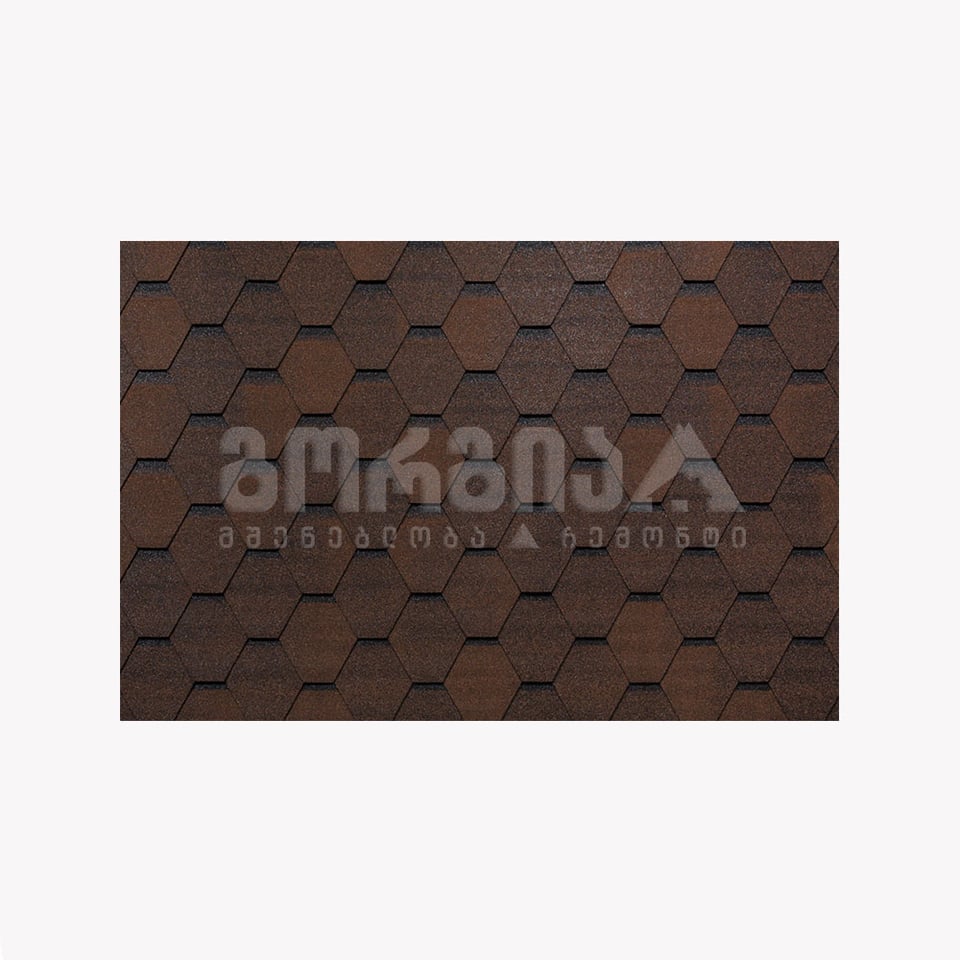 შინგლი ექვსკუთხა ყავისფერი Eco Roof Hexagonal