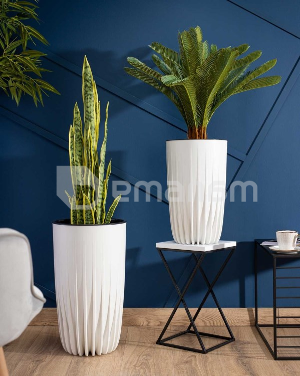 ქოთანი ყვავილის Lamela MIRA 300 ECO 12,5ლ თეთრი