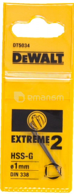 ბურღი ლითონისთვის DeWalt DT5034 1x12/34 მმ 2 ც