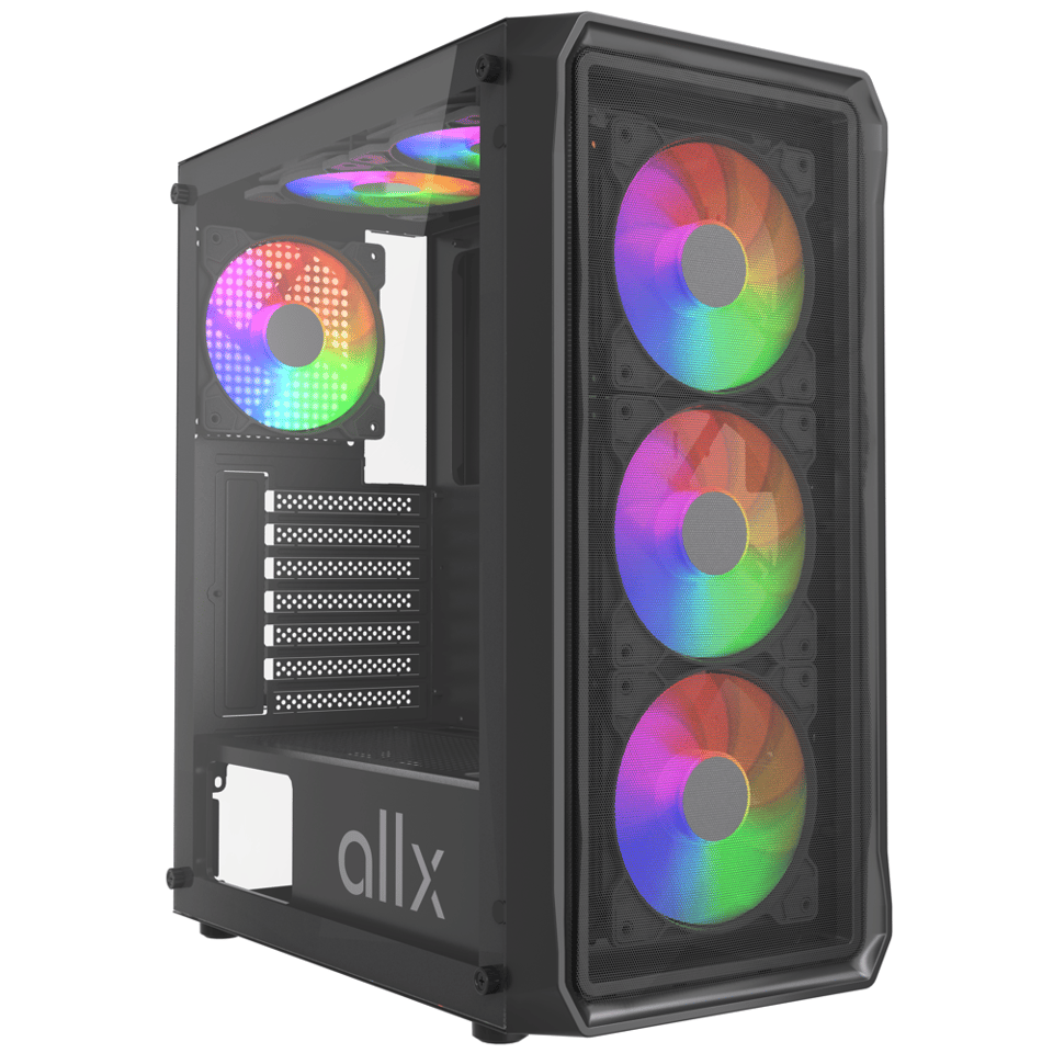 ქეისი ALLX AX-G2044, Computer Case, ATX, MATX, ITX, USB3.0, USB1.0x2, HD AUDIO, Black