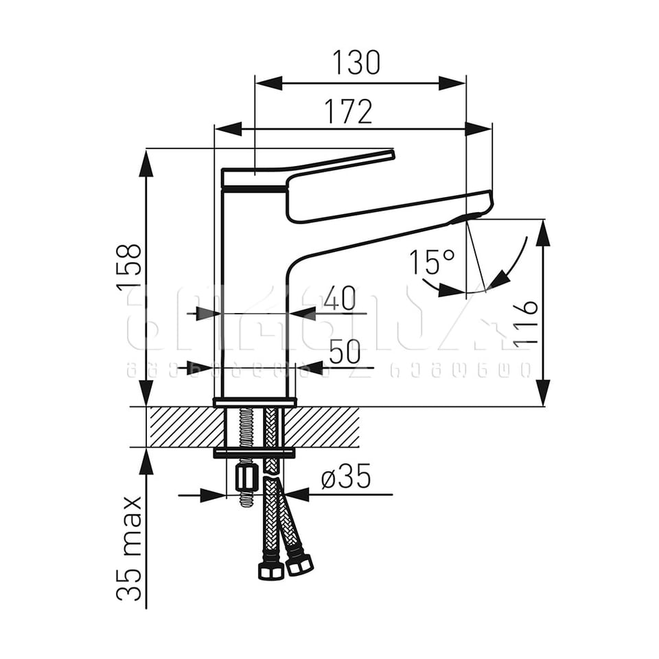 ხელსაბანის შემრევი შავი Stratos BSC2BL