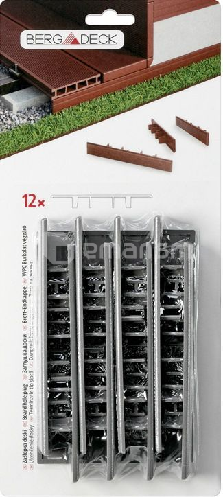 საცობი ტერასის ფიცრის Bergdeck BDZD01 ანტრაციტი 150x25 მმ 12 ც