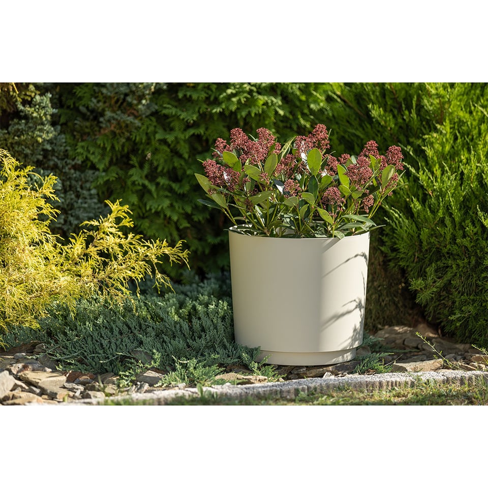 ქოთანი ყვავილის Lamela AURA 280 recycled cover - beige 13L