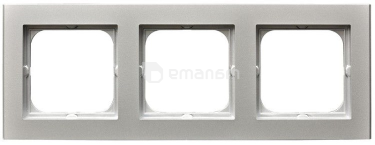 ჩარჩო Ospel Sonata R-3R/38 3 განყოფილებიანი ვერცხლი მქრქალი