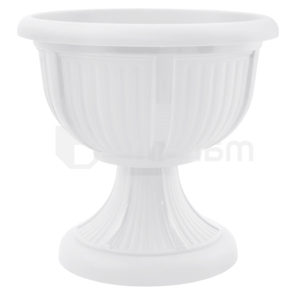 პლასტმასის ქოთანი დასადგამით ლეონი 31 (თეთრი)