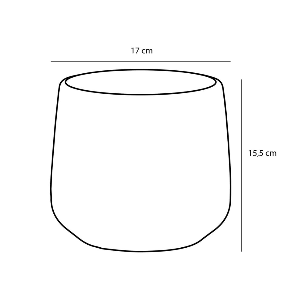 ქოთანი კერამიკული Amber pot round green matt - h15,5xd17cm