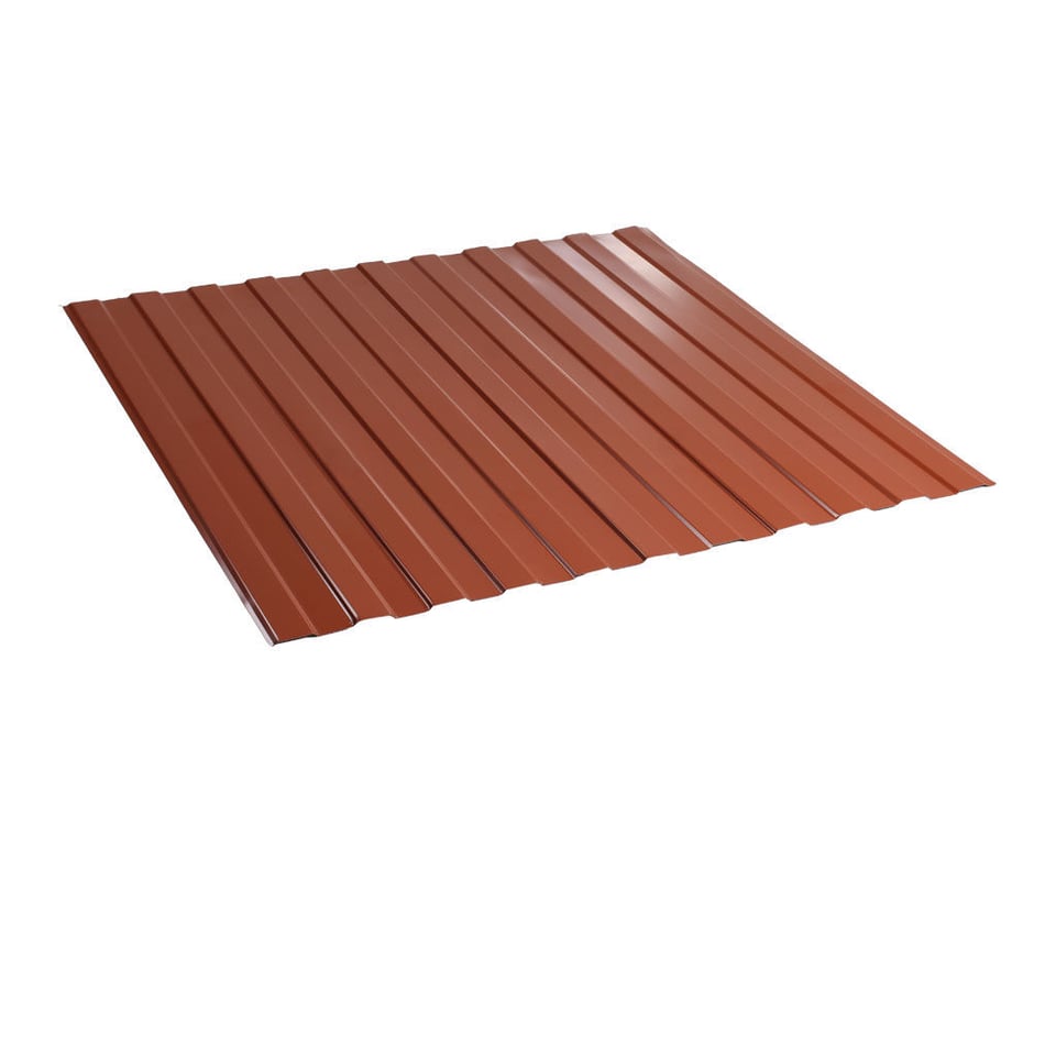 პროფილირებული ფერადი თუნუქი 0.4X1190 პრიალა RAL8004 NOVA