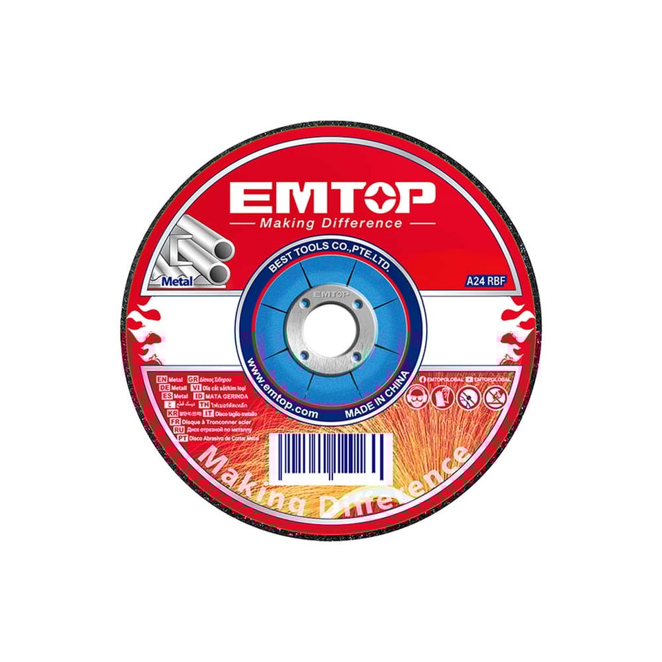 აბრაზიული მეტალის სახეხი დისკი 115x6 მმ EACD601151 EMTOP