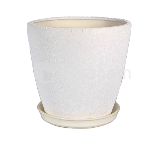 კერამიკული ქოთანი გრაცია აბრეშუმი თეთრი 20ლ