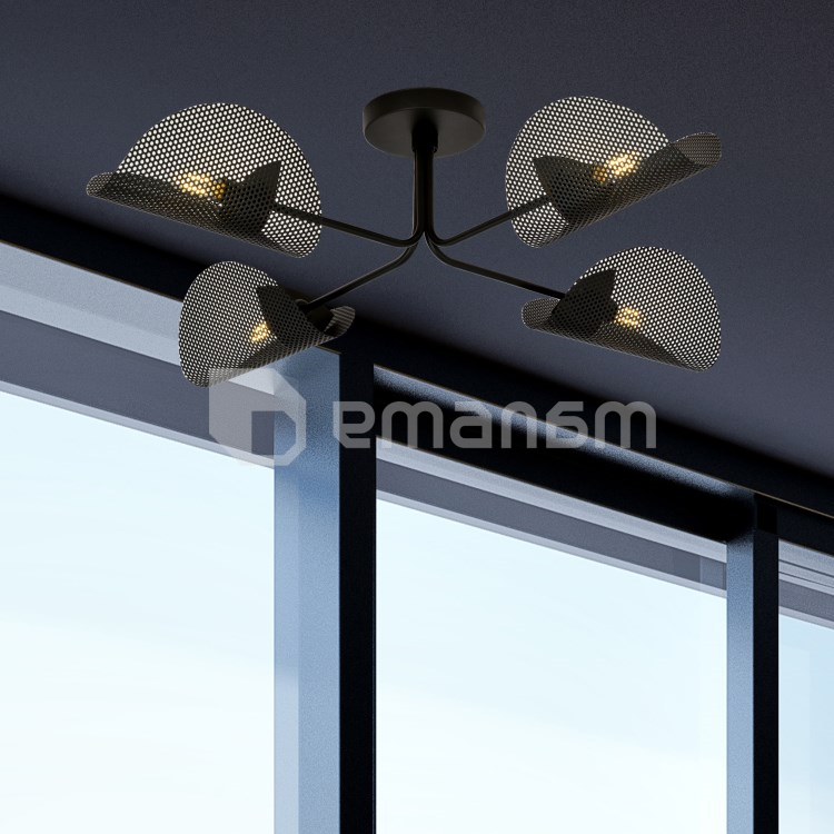 ჭაღი EMIBIG GOMEZ 4 E14 4x MAX 40W შავი