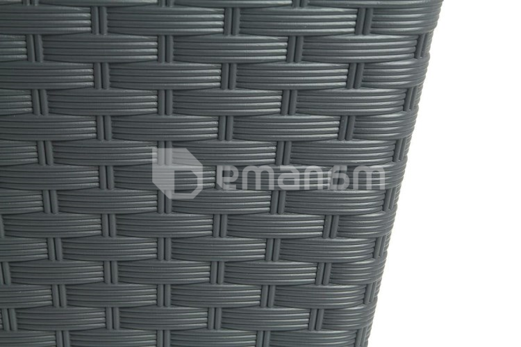 პლასტმასის ქოთანი ყვავილებისთვის FORM PLASTIC Rattana square 3860-014 Ø30 ანტრაციტი