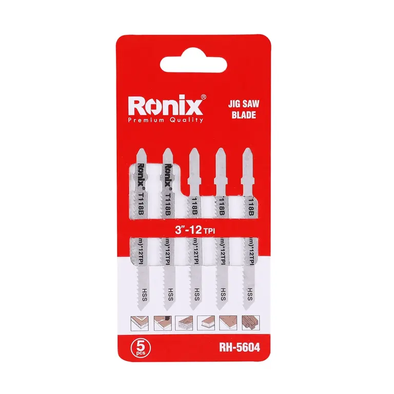 ბეწვა ხერხის პირები Ronix RH-5604, T118B, 5ც