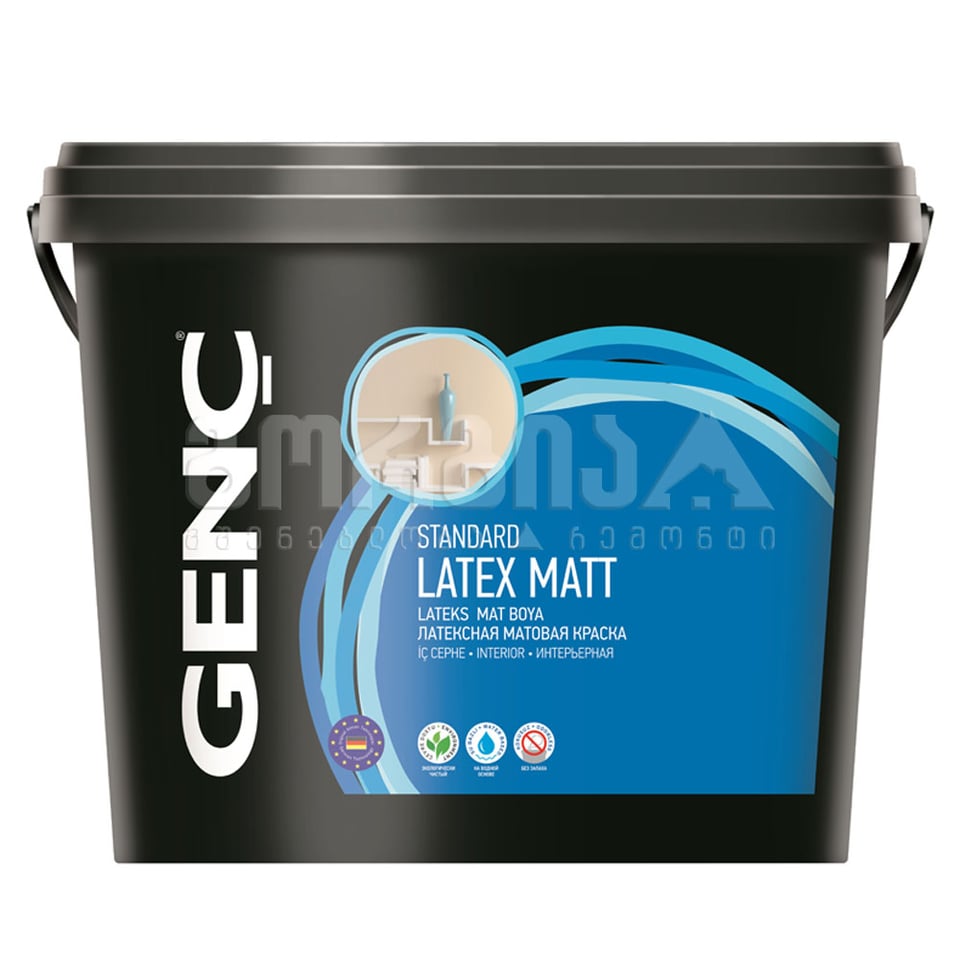 საღებავი ინტერიერის  "STANDARD LATEX MAT"  7.5ლტ