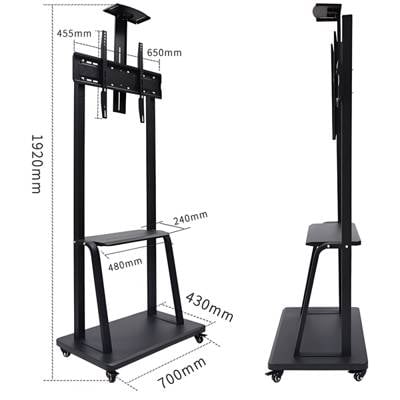 ტელევიზორის საკიდი Allscreen C1700, 40"-70", TV Mount With Roller, Black