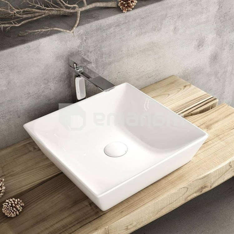 ხელსაბანი დასადები Lucco Decente 40 სმ თეთრი