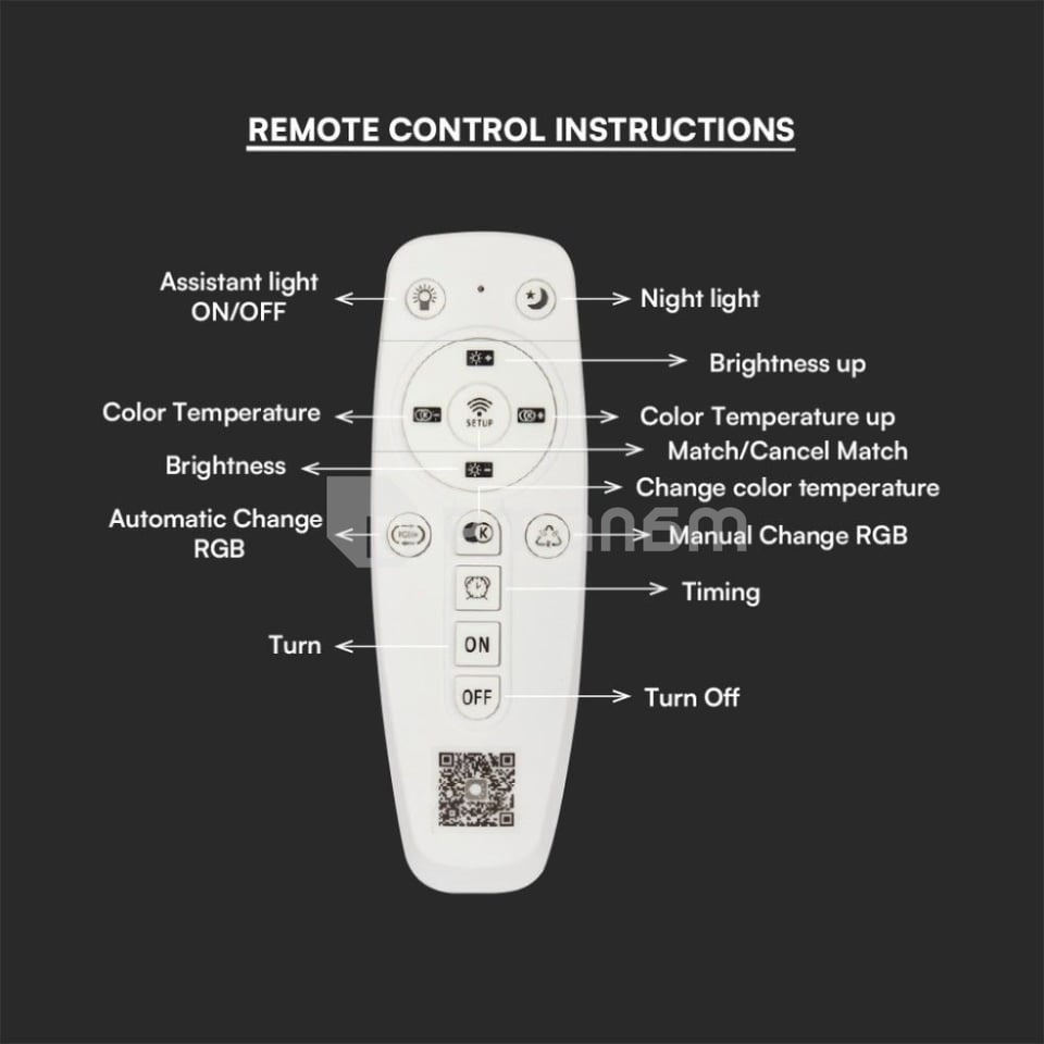 ჭაღი LED 45W 3900Lm თეთრი  IP20 VT-7717 23394