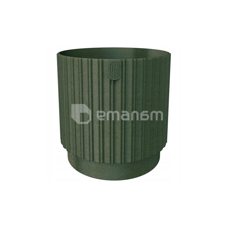 ქოთანი ყვავილის FORM-PLASTIC Mika Cyli Petit 18 Eco Wood malachite green