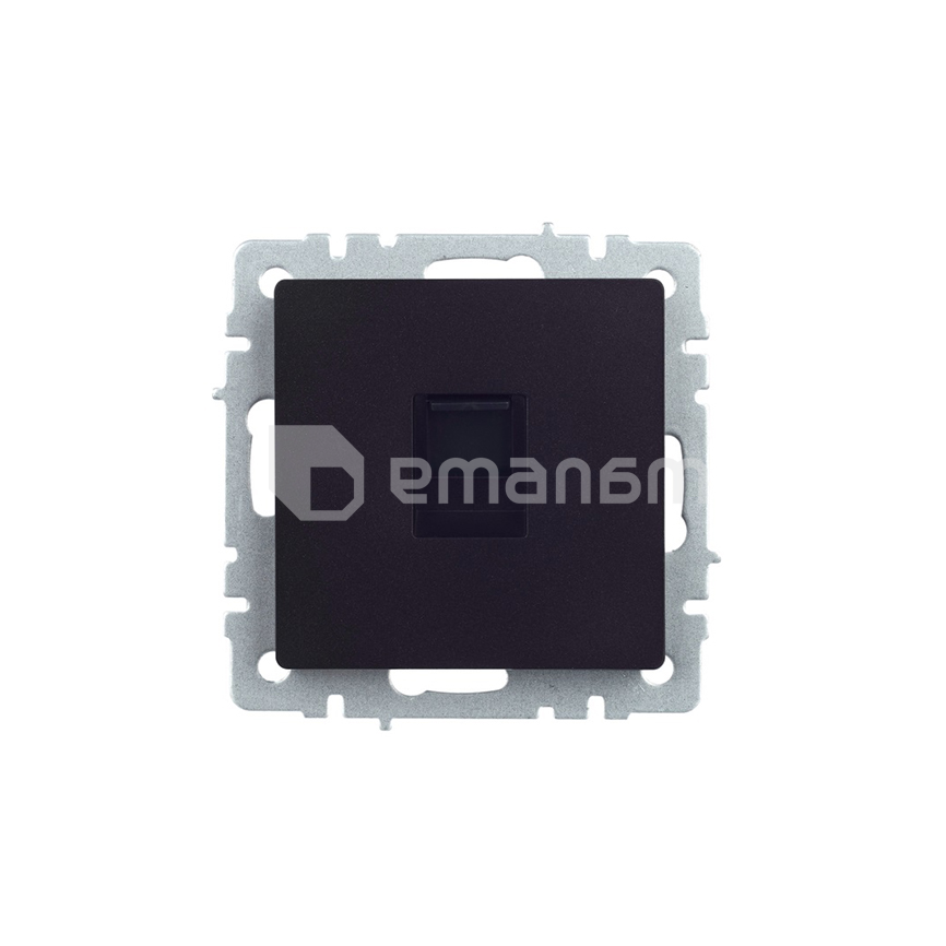 როზეტი IEK BRITE RJ45 cat5E RG45 РК10-БрЧ შავი