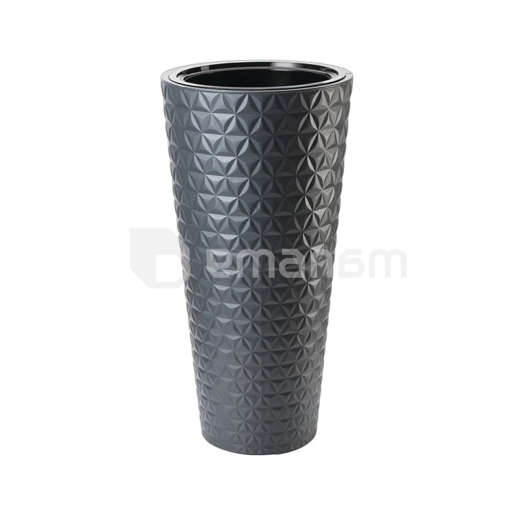 საყვავილე ქოთანი FORM PLASTIC Diamond Slim 40 ანტრაციტი