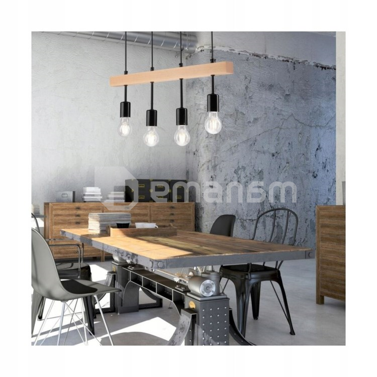 საკიდი Lamkur ORAZIO 4 Е27 შავი ხე 33665