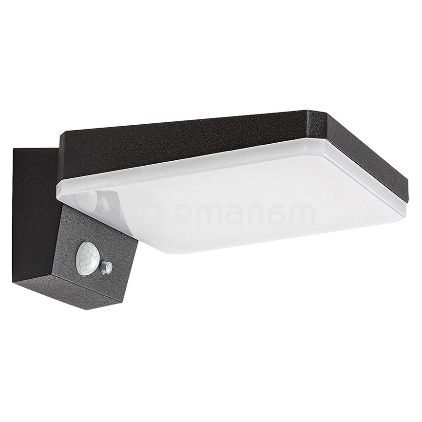 სანათი კედლის Rabalux Lasset 4.4W 4000K 200Lm IP54 77078 Solar სენსორი შავი