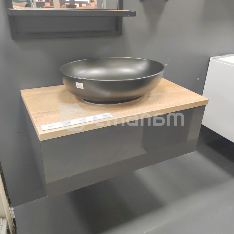 კარადა ჩამოსაკიდი ხელსაბანისთვის Elita Look 80 1DR HG PDW ანტრაციტი