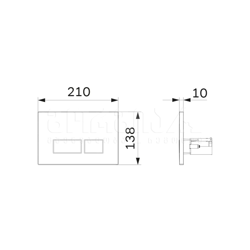 ინსტალაციის ღილაკი პნევმატური I047051 PRO S ქრომი
