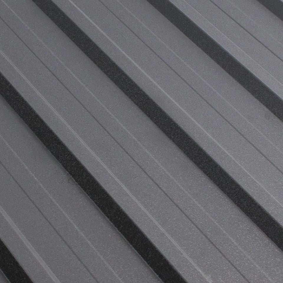 პროფილირებული ფერადი თუნუქის სახურავი 0.45X1140 ხაოიანი RAL 7024 (სამხრეთ კორეა) NOVA