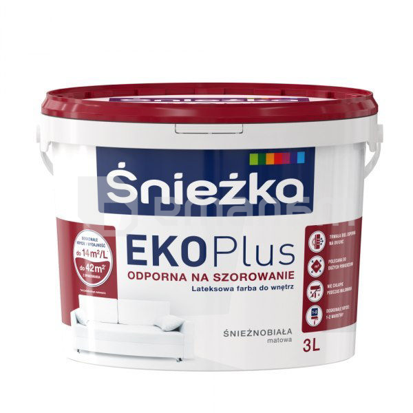 საღებავი ინტერიერის Sniezka Eko Plus 3 ლ თეთრი