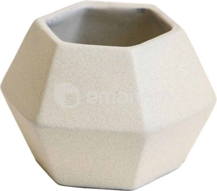 ქოთანი კერამიკული სუკულენტებისთვის Oriana №3  ბეჟი 0,35ლ