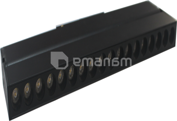 სანათი ტრეკი ბრუნვადი AIMON 24W 48V 3000K 440მმ გამჭირვალე