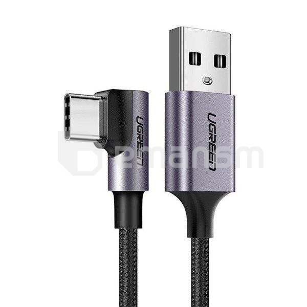 კაბელი USB Ugreen USB A to USB TypeC 90° 1.5 მ