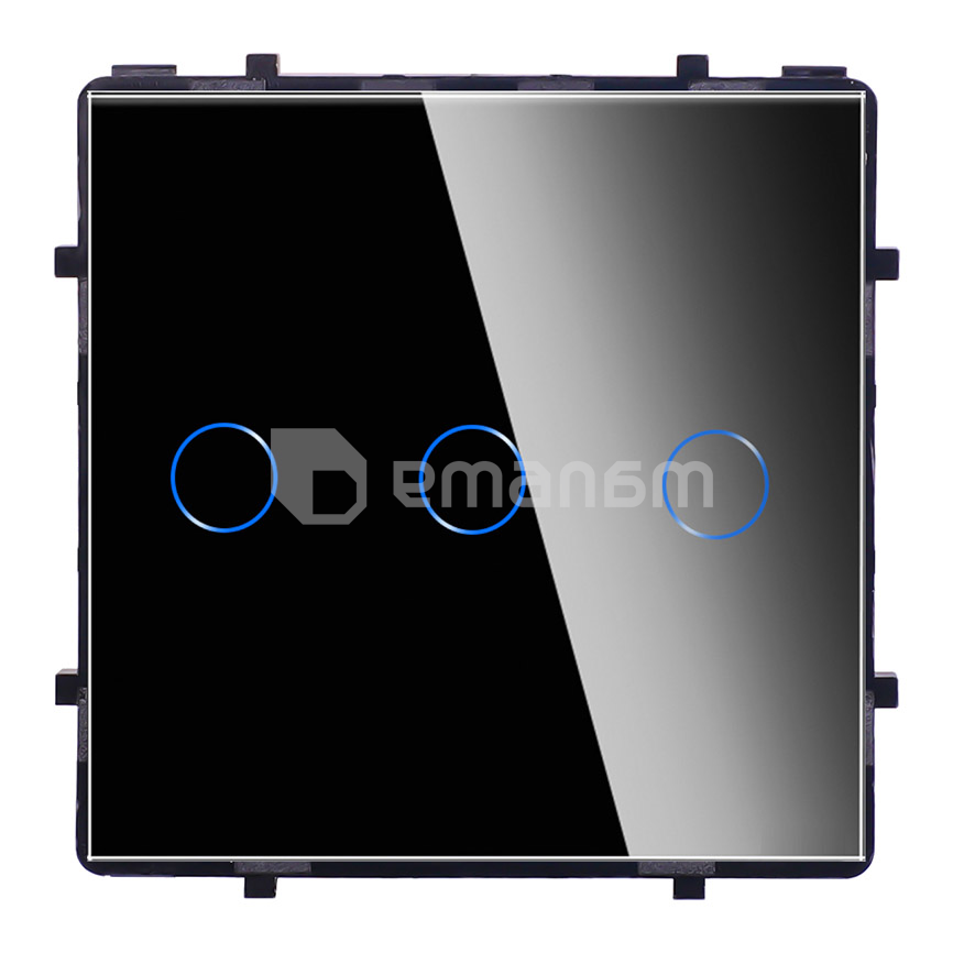 ჩამრთველი ჩარჩოს გარეშე სენსორით Socket Elegant Wireless Wi-Fi 3 შავი