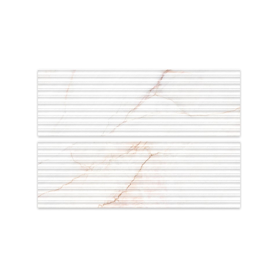 დეკორი Dahlia White Decor 33.3x100