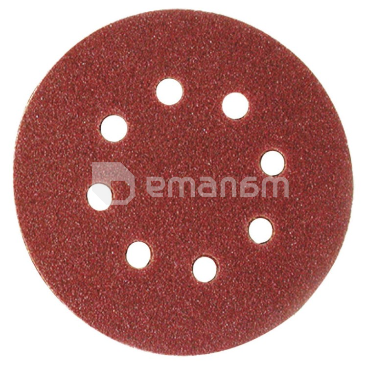 ზუმფარა სახეხი Raider ø125mm K 60, 8 ნახვრეტით 10ც. RD