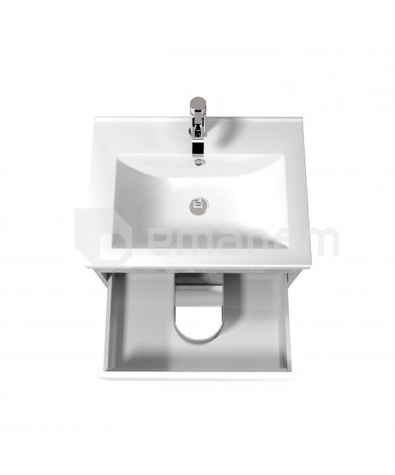 აბაზანის ტუმბო ხელსაბნით Polo Loft 80-U grey/white Cosmo 80 სმ
