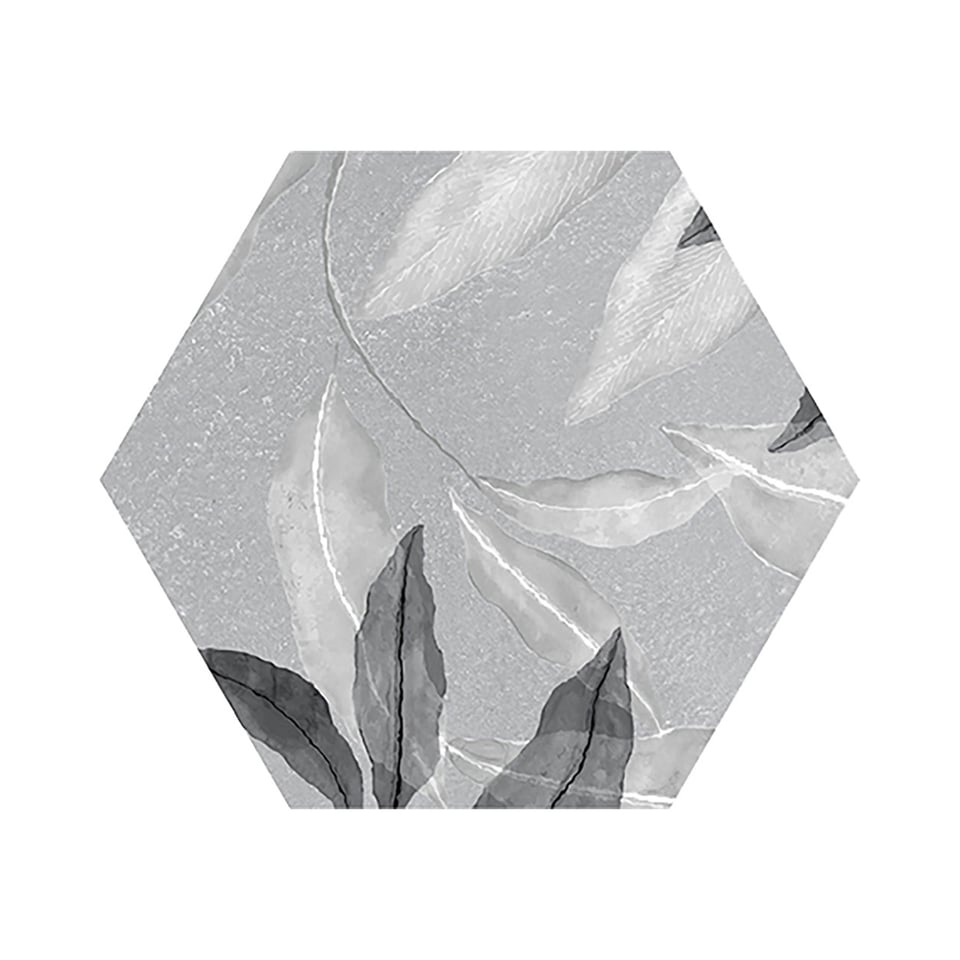 კერამოგრანიტი Hanoi Hexa Deco Grey 19.8x22.9